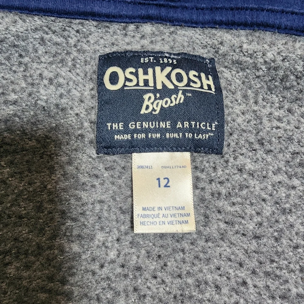 OshKosh B'gosh Logo Fleece Full Zip Jacket‎ Size 12